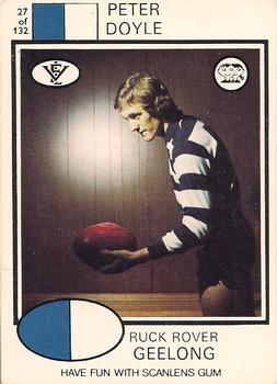 1975 Scanlens VFL #27 Peter Doyle Front